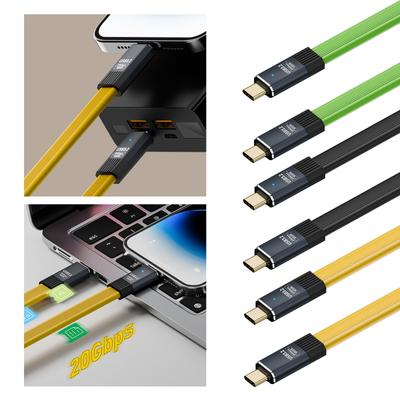 USB 3.2 Type C Flexible Soft Charging Cable Fast Speed 20Gbps Data Transfer OTG 8K60hz Support for Laptops and Phones