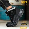 rotating button safety shoes with steel toe cap anti smash anti puncture winter lightweight safety shoes men ankle safety boots