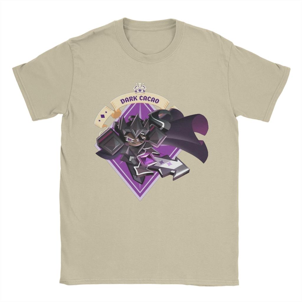 Dunkler Kakao T-Shirt Herren Baumwoll-Top T-Shirt Neuheit Cookie Run Kingdom Rundhals Kurzarm