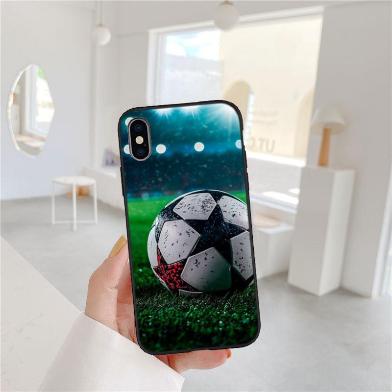 CJ55 Football Soccer Soft Shell Phone Case for Samsung Galaxy S20 S21 S22 Ultra FE + Plus A21S A22 A24 A25 A26 A30 A30S A31
