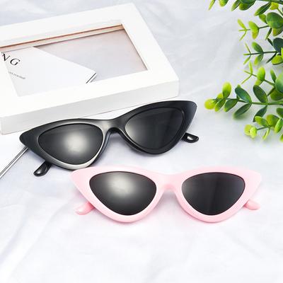Trendy Retro Vintage Narrow Cat Eye Sunglasses - Unisex Plastic Frame Eyewear for Outdoor, Driving, and Daily Wear