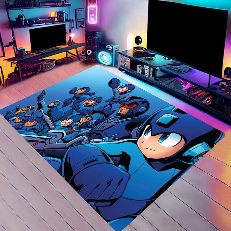 Robot Game Carpet M-Megaman European and American Series Living Room Square Rugs Tent Mats Carpets for Living Room