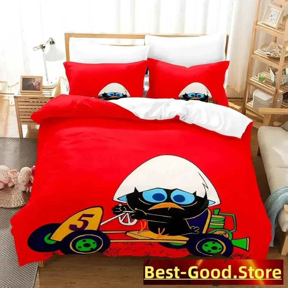 Cute Calimero Bedding Set Single Twin for Full Queen King Size Bed Set Aldult Kid Bedroom soft Duvetcover Sets Kawaii Bed