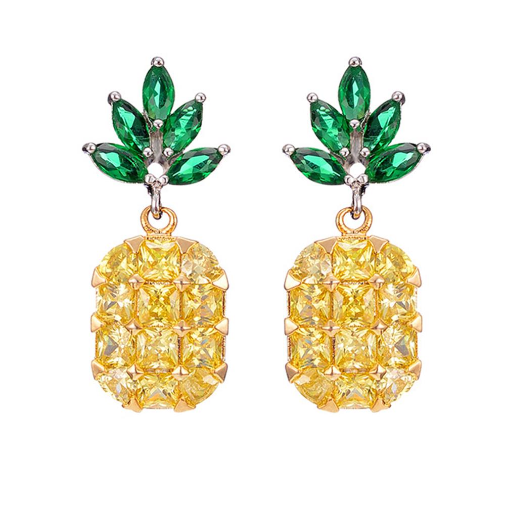 Women Lovely Cartoon Pineapple Shape Earring/Necklace Elegant Fashion Jewelry