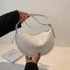 New Summer Soft Leather Shoulder Bag Popular Senior Niche Crossbody Dumpling Bag for Commuting