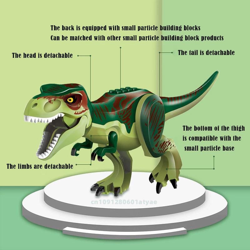 Jurassic World Brutální Raptor Stavebnice Dinosauří Kostky Tyrannosaurus Indominus I-Rex Skládací Hračka Pro Děti Dárky