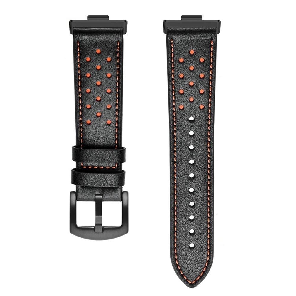 For Huawei Watch Fit Genuine Leather Watch Band Multi-Hole Design Adjustable Strap
