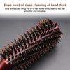 10/12/14Rows Anti Static Wood Boar Bristle Hair Round Brush Hair Dryer Styling Tool Teasing Brush For Hair Curly Comb Hair Brush