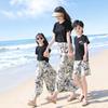 2025 New Summer Family Outfits: Parent-Child Matching Slim Suits for 3-4 People