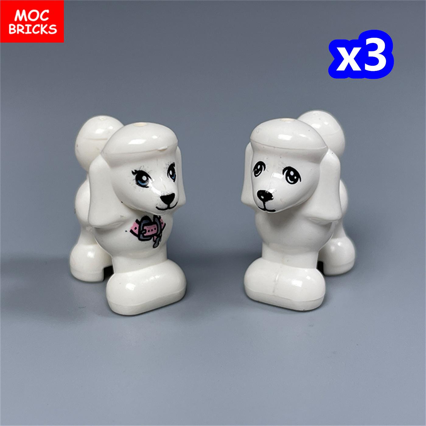 

Нетоксичні Moc цеглинки Серія Маленькі Собаки Французький Бульдог Хаскі Пудель Будка Зібрані Будівельні Блоки Дитячі Іграшки Пластикова Лялька