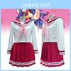 Lucky Star Japanse Cosplay Zeemanspak Jk Uniform Set Voor Meisjes Met Geplooide Rok En Strik