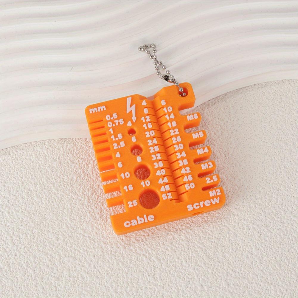 

Вимірювальний інструмент для дроту та гвинтів, Товщиномір, Стандартна двостороння лінійка, Компактна та портативна легка багатофункціональна лінійка 1pc помаранчевий