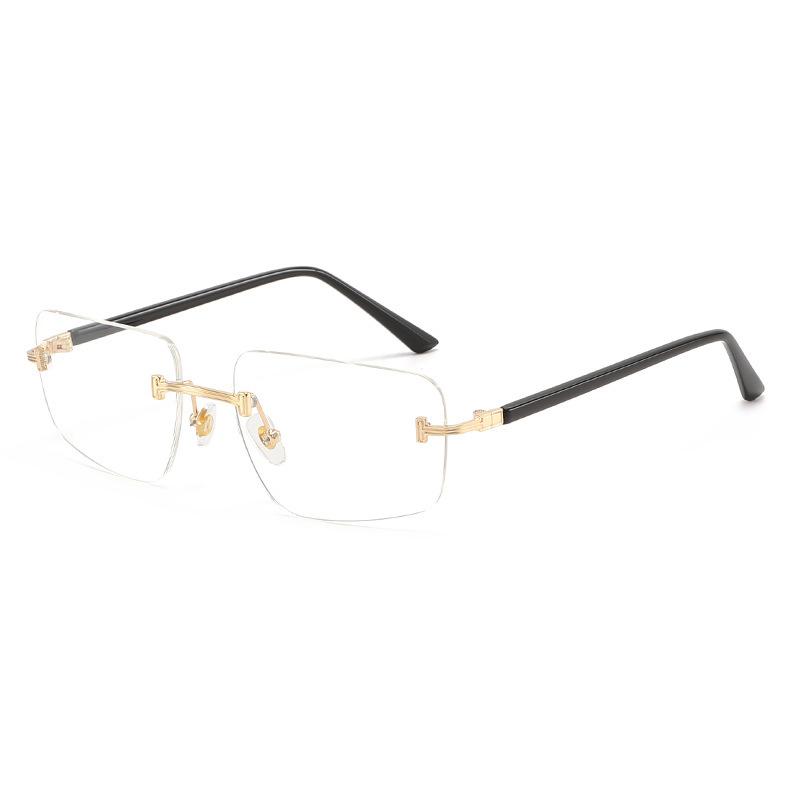 New trendy frameless fashion sunglasses men's European and American trimmed sunglasses women's personalized sunglasses