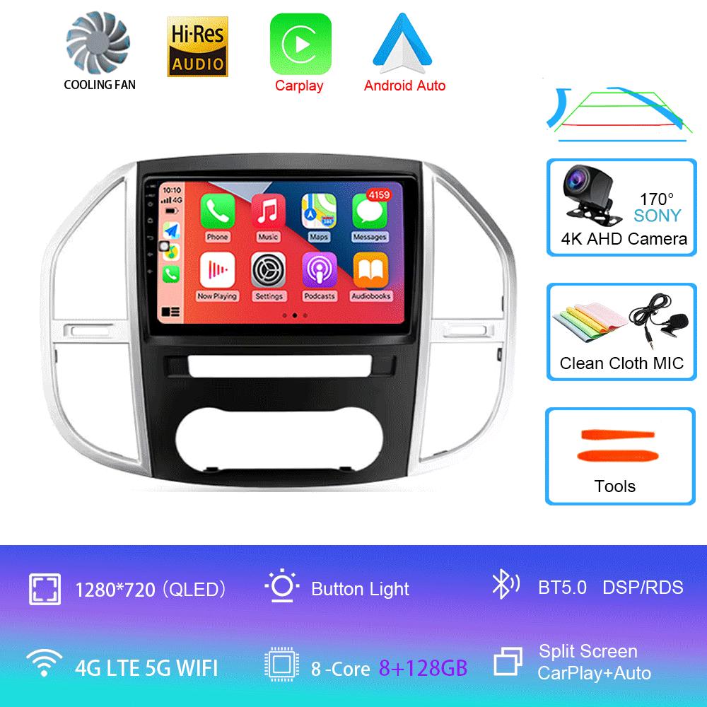 Car Radio Android 14 For Mercedes Benz Vito 3 W447 2014-2020 2K QLED Android Multimedia Video Player 4G Stereo CarPlay Head Unit
