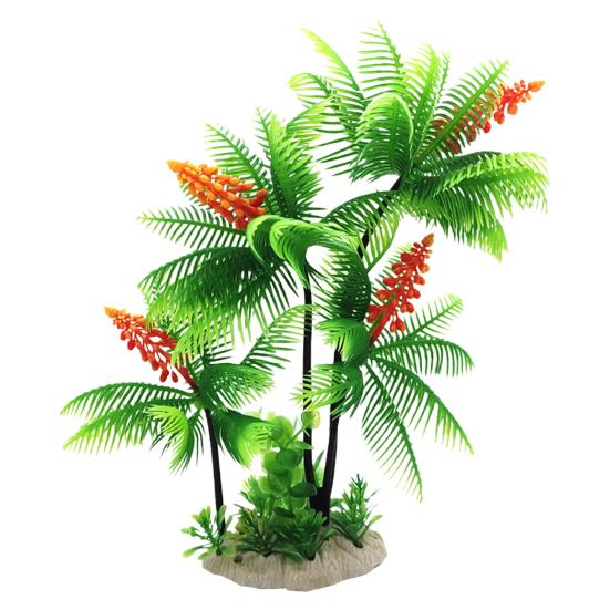 

Орнамент для аквариума, реалистичный искусственный аквариум, кокосовая пальма, подводные водные искусственные пейзажные украшения для домашнего декора зелёный