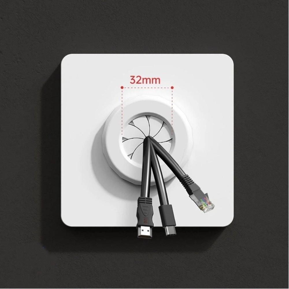 Decorative Type 86 Cable Outlet Panel Cover With Outlet Hole Rotating Opening Switch Decorative Cover Wall Blank Panel Home