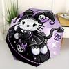 Gothic Kitty,Devilish Dress Automatic Opening and Closing Folding Umbrella with 8 Rib Frame and Compact Travel Design,perfect for All Occa