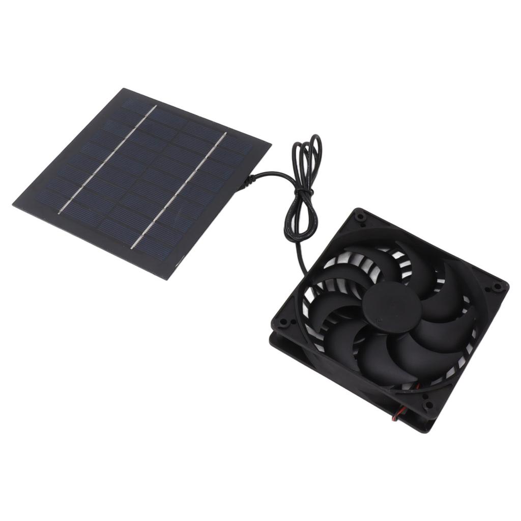 10W Solarpanel-Ventilator-Kit, solarbetriebener Ventilator für kleine Gewächshäuser, Hundehütten, Schuppen, Belüftung