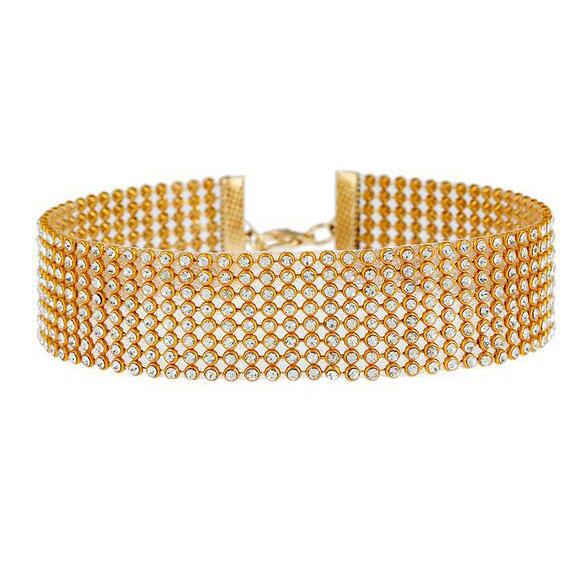 TOP Quality Cool Shiny Rhinestone Bundle Neck Popular Element Collar Necklace Punk Hip Hop Women's Choker Gift Korean Jewelry