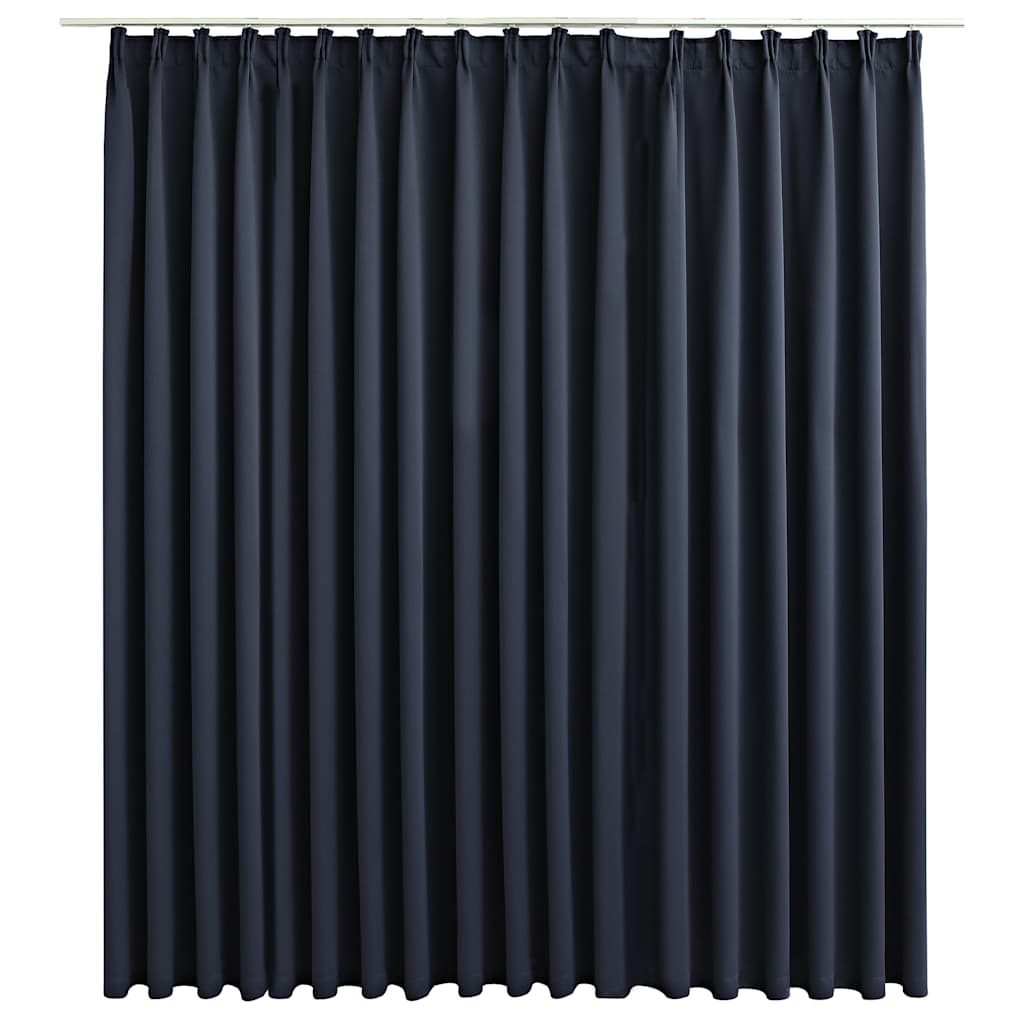 Blackout Curtain with Hooks Anthracite 290 x 245 cm