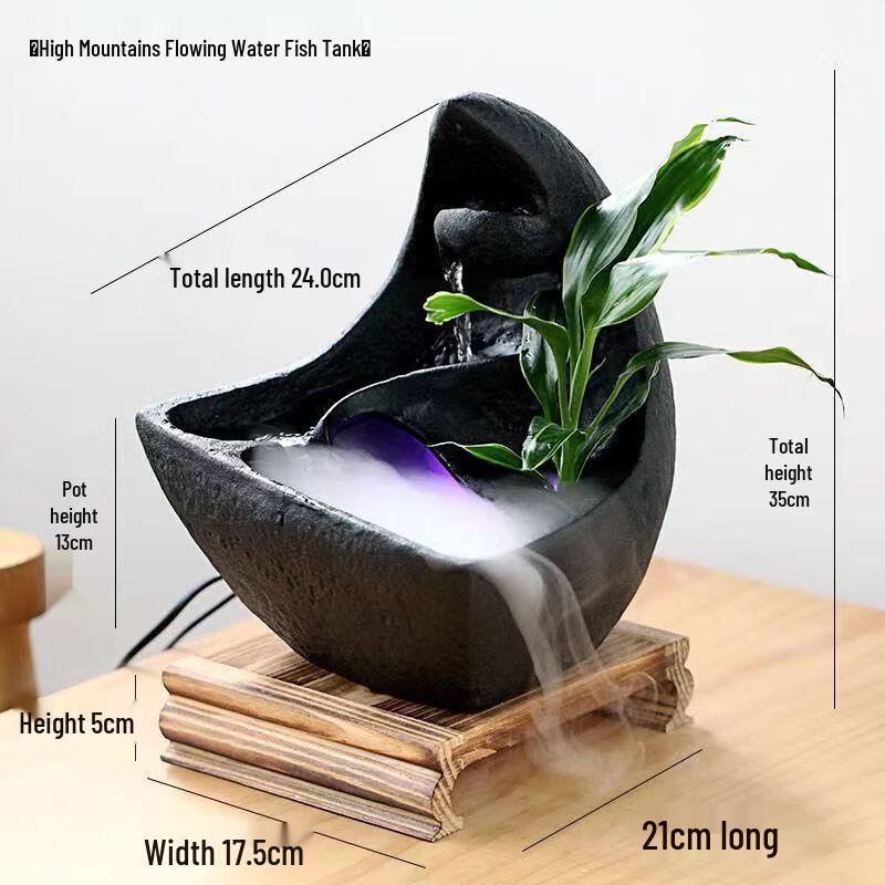 Miling Mountain Stream Desktop Fish Tank