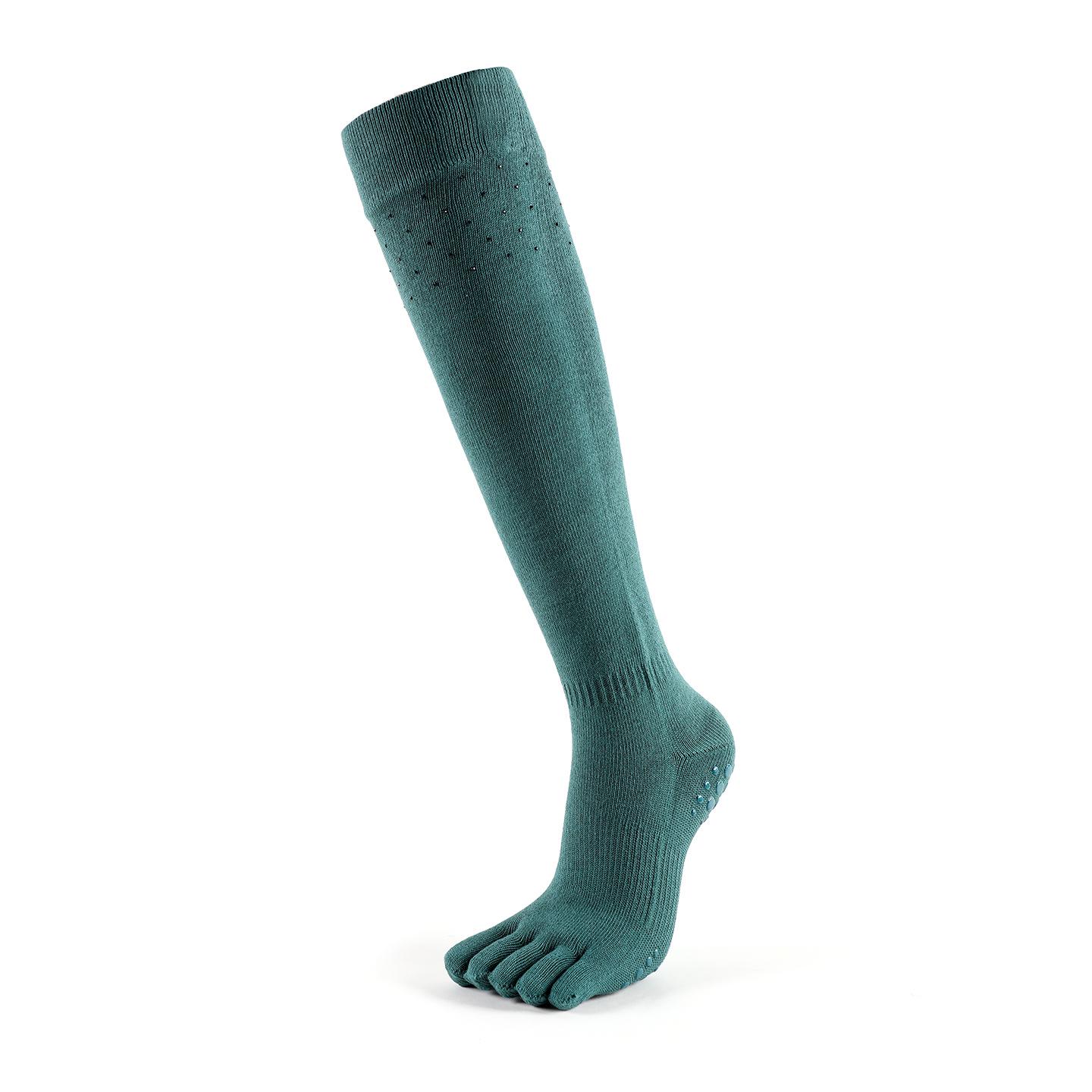 MEIKAN Women s Split-Toe Non-Slip Thigh-High Yoga Socks for Dance & Pilates One Size for Women зелёный