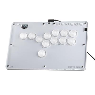 Haute42 Hebelloser Arcade Stick Hebelloser Schlanker Fighting Game Controller Ohne für RGB SOCD Kompatibel Kristall Schlanker Schalter Arcade Controller T12-C