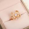 New Hot Brand Vintage Full Diamond Women's Rings Luxury Jewelry For Women Designer Rings Fashion Pure 925 Silver Flower Rings