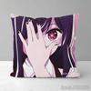 Kawaii Anime Fille Oshi No Ko Housse de Coussin Hoshino Ai Housse de Coussin Peluche Housse d'Oreiller Canapé Voiture Décoration de Maison 45x45cm Cadeau pour Enfants