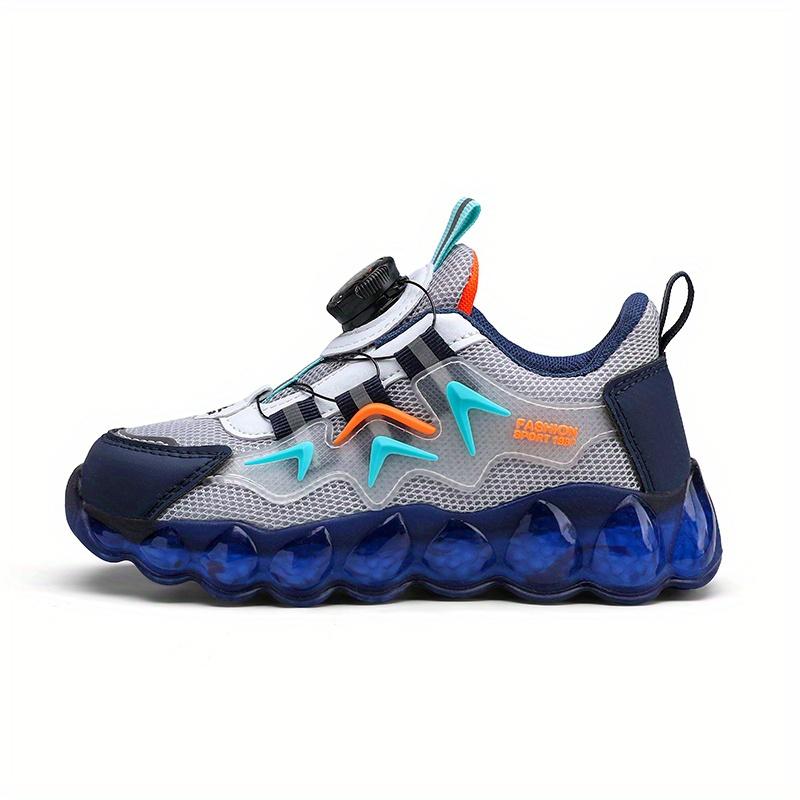 

Детские кроссовки из дышащей сетки с вращающейся пряжкой, мягкая подошва из ЭВА для бега и баскетбола, комфорт в любое время года 40/250MM серый