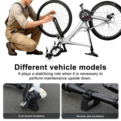 Road Mountain Bicycle Handlebar Support Heavy Duty Inverted Parking Handlebar Mount Stabilizer Holder Bike Repair Tools Accessories