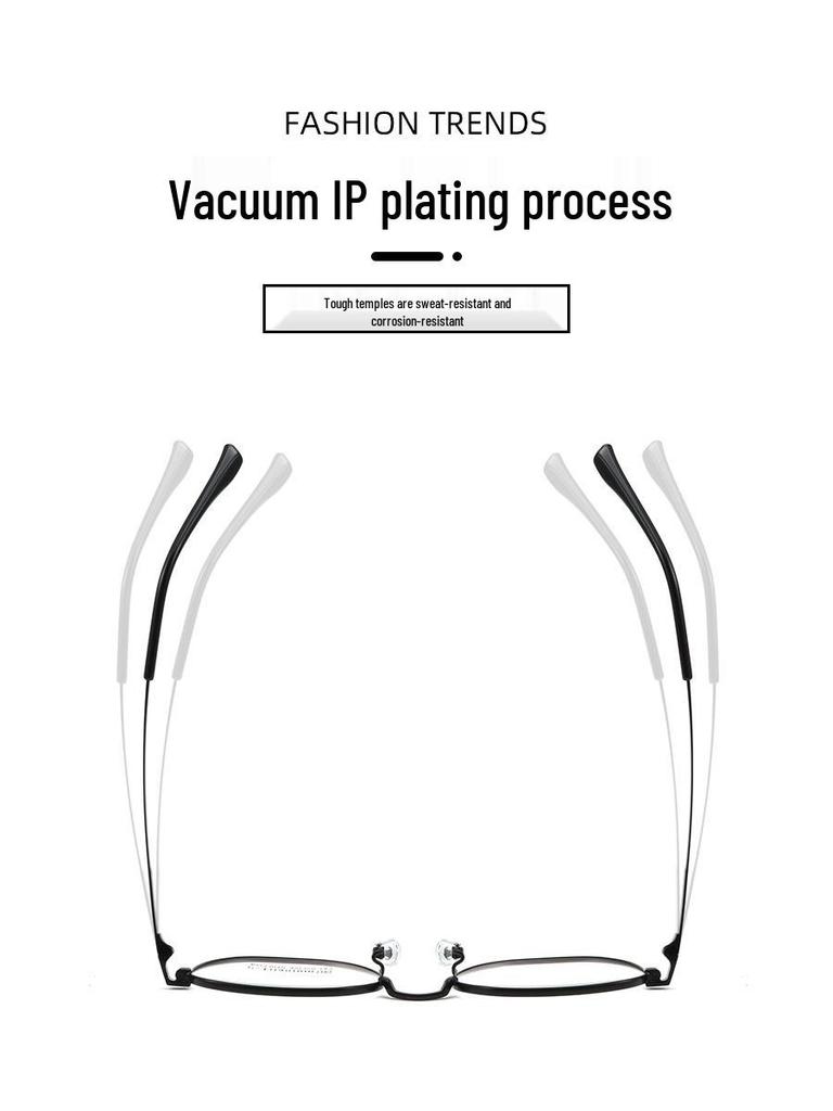 Danyang KO33010K Women's Polygon Retro Eyeglass Frame - Ultralight Non-Magnetic Titanium