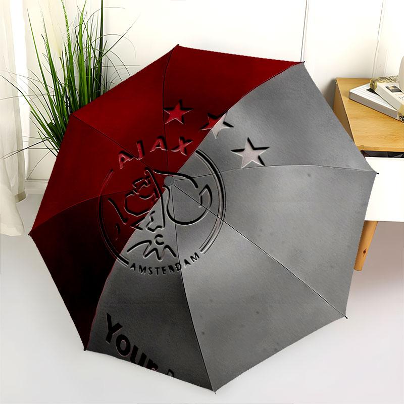 1 PC Automatic Folding Umbrella - AFC Ajax Custom Name Pattern, Portable & Foldable Design with 8 Ribs, Christmas Birthday Gifts