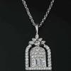 H.W Gate of Happiness White Gold Birdcage Diamond Clavicle Necklace for Women