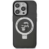Karl Lagerfeld KLHMP15XHMRSKCK iPhone 15 Pro Max 6.7" Black/black Hardcase Ring Stand Karl&Choupette MagSafe