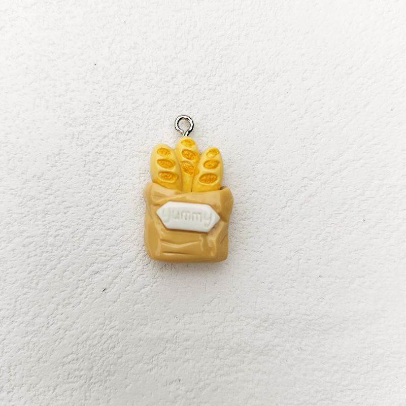 6pcs New Cute Cartoon Bear Simulation Food Flat Back Resin Cabochons Scrapbook Diy Wedding Hairpin Accessories Craft