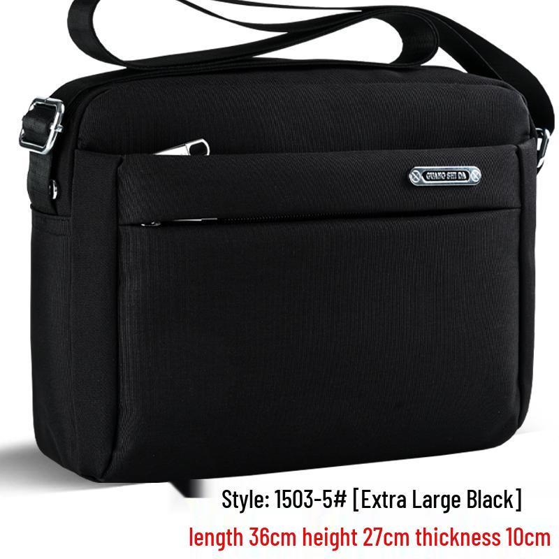 Men's Waterproof Oxford Cloth Crossbody Bag - Fashionable Business Shoulder Bag with Charging Feature