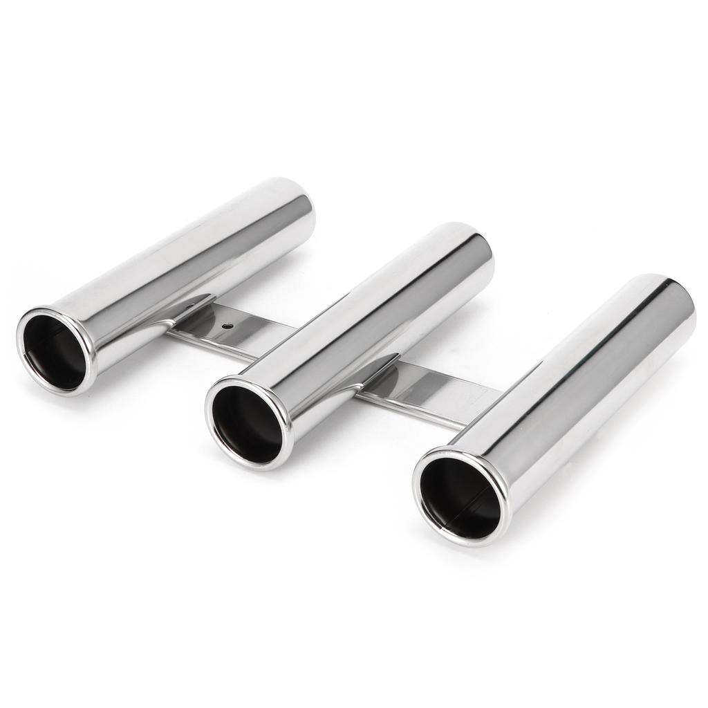 3 Tube Fishing Rod Holder Rack Stainless Steel Marine Yacht Boat Hardware Accessory