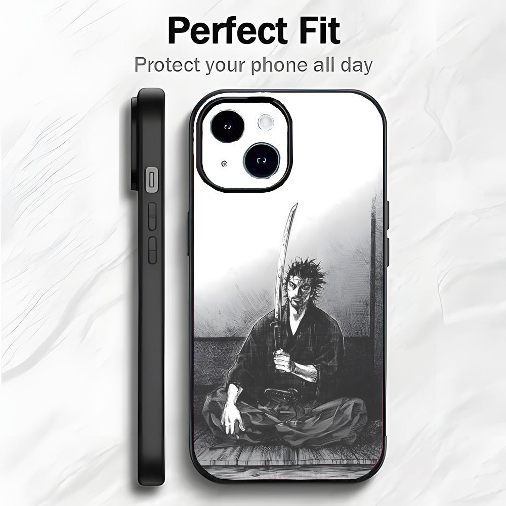 Samurai Japanese Manga V-Vagabond Phone Case Phone Case Soft Packaging Lightweight For iPhone17 16 15 14 13ProMax