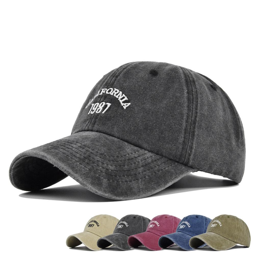 Baseball Vintage Cap Embroidered Cap Washed To Make Old Sun Hat Curved Hat Brim