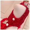 Pet Autumn/Winter Christmas Dress Pet Princess Dress Wedding Dress Yorkshire New Year Teddy Coat Dog Clothes for Small Dogs