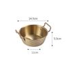 1pc 304 Stainless Steel Golden Instant Noodle Bowl Korean Rice Wine Bowl With Handle Salad Snack and French Fry Bowl