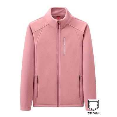 Fleece Jacket Casual Fleece Jacket Stand-up Collar Thickened Cardigan Sports Outdoor Sweater Warm Thickened Warm