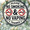 Antique Metal Wall Art Sign No Smoking Decor Vintage Home Office Gift