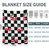 Checkerboard Cherry Blankets for Couch Sofa Bed Throw Blanket Super Soft Lightweight Warm Gift for Women Men Kids Indoor Home Decor 40X50in
