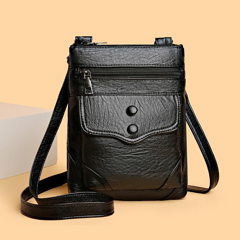 Crossbody Bag, Small Square Bag, Fashionable and Retro, Single-shoulder Coin Purse for Middle-aged and Elderly People