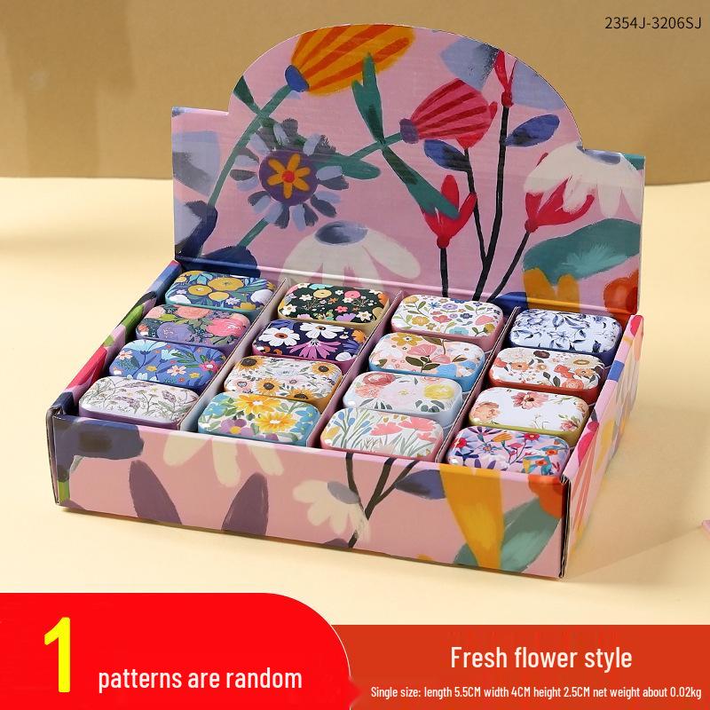 Mini Cute Cookie Candy Storage Tin with Lid for Hairpins, Earrings, or Small Items