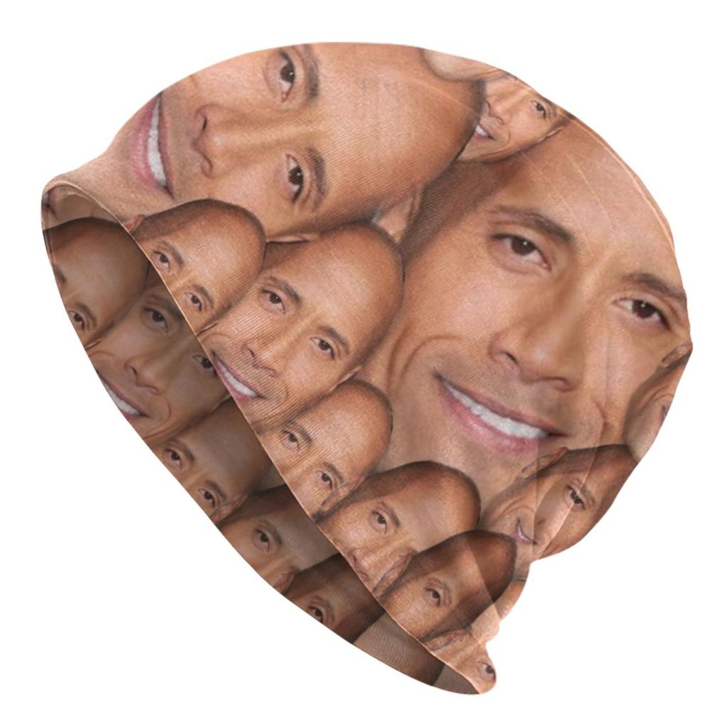 Custom Dwayne The Rock Johnson Bonnet Hat Knitted Hats Unisex Women Fashion Unisex Warm Winter Beanies Cap