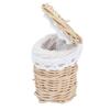 1/12 Doll House Basket Decoration Mini Bamboo Basket Doll House Accessory Lace Bamboo Basket