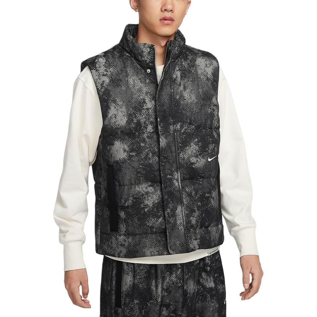 Nike Vests Men's Black/White Stand Collar Moderate Other HF7721-010